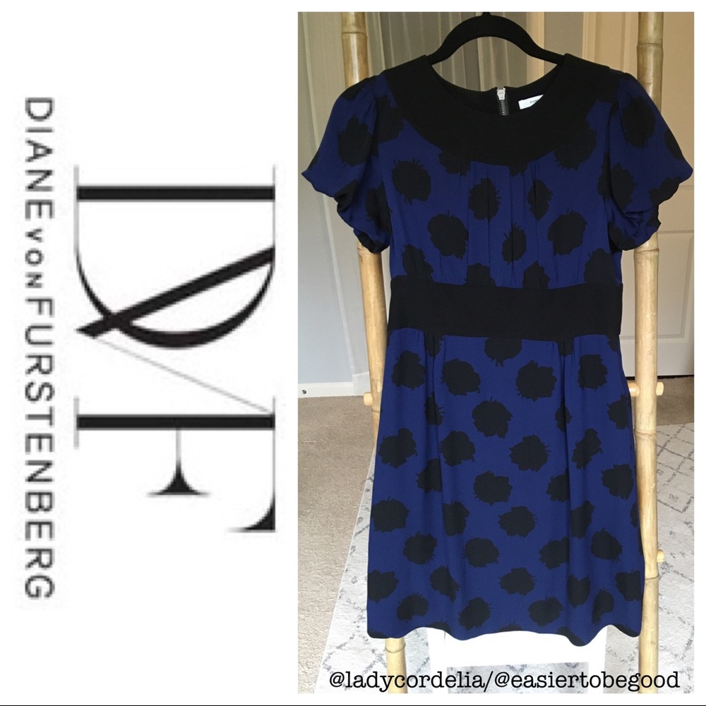 DvF Blue and black dress- 8